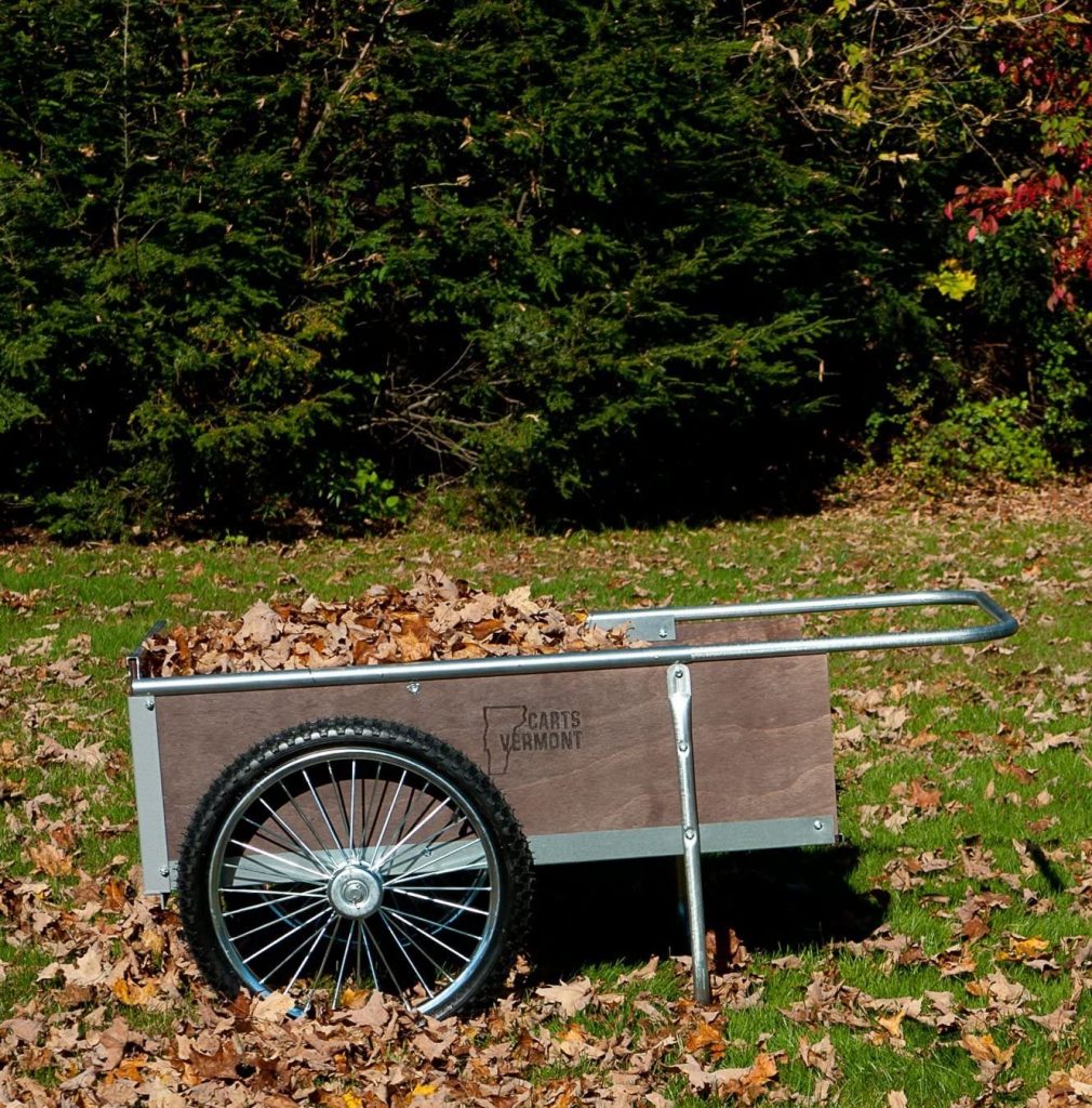 Garden Cart with Pneumatic Wheels - Medium Size (Wood/Steel)